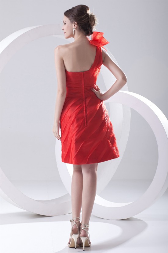 One-Shoulder Sheath/Column Sleeveless Organza Silk like Satin Prom/Formal Evening Dresses 02021478 One-Shoulder Sheath/Column Sleeveless Organza Silk like Satin Prom/Formal Evening Dresses 02021478