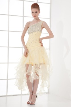 Organza Silk like Satin Asymmetrical Sleeveless Prom/Formal Evening Dresses 02021484