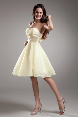 Organza Silk like Satin Sweetheart Beading Prom/Formal Evening Dresses 02021486
