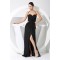 Sheath/Column Halter Floor-Length Long Black Chiffon Prom/Formal Evening Dresses 02020149