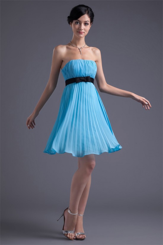 Short/Mini Bow s Sleeveless Strapless Prom/Formal Evening Dresses 02021502 Short/Mini Bow s Sleeveless Strapless Prom/Formal Evening Dresses 02021502