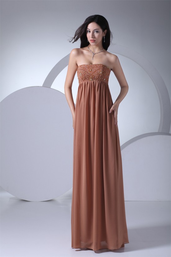 Empire Strapless Sheath/Column Floor-Length Prom/Formal Evening Maternity Dresses 02020153