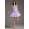 Sleeveless Short/Mini Straps Ruched Chiffon Silk like Satin Prom/Formal Evening Dresses 02021533