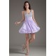 Sleeveless Short/Mini Straps Ruched Chiffon Silk like Satin Prom/Formal Evening Dresses 02021533