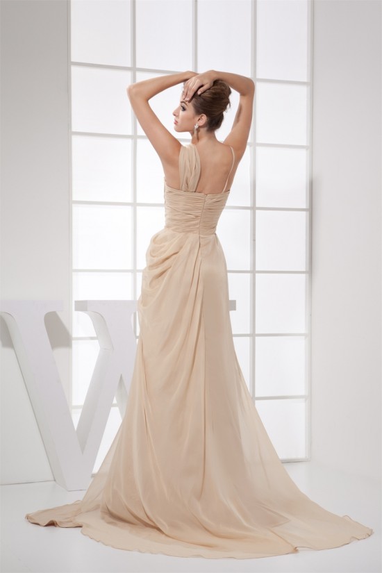 Chiffon Sleeveless Ruched Long Prom/Formal Evening Dresses 02020156 Chiffon Sleeveless Ruched Long Prom/Formal Evening Dresses 02020156