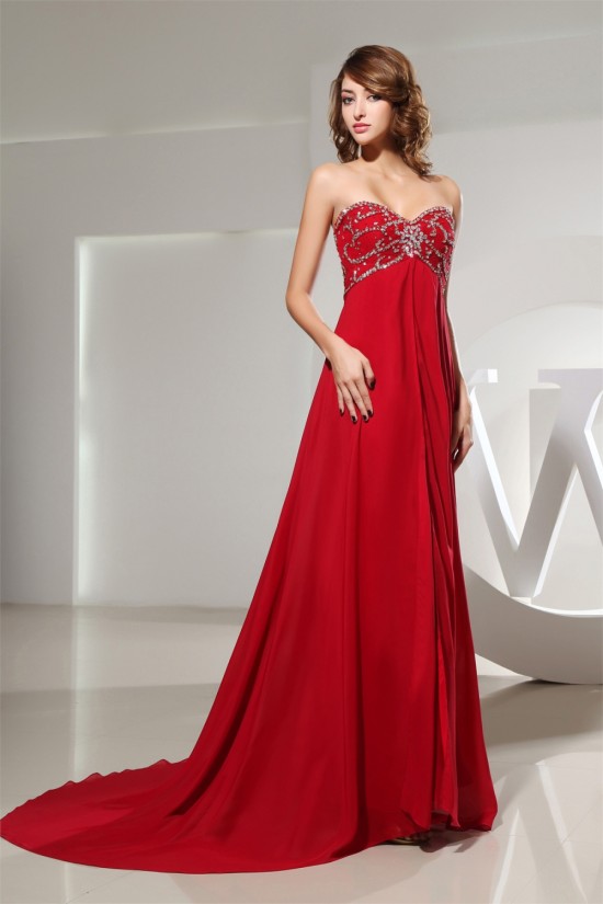 A-Line Empire Beaded Long Red Chiffon Prom/Formal Evening Maternity Dresses 02020159 A-Line Empire Beaded Long Red Chiffon Prom/Formal Evening Maternity Dresses 02020159