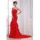 Elegant One-Shoulder Long Red Criss Cross Prom/Formal Evening Dresses 02020160