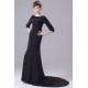 Court Train Sheath/Column Chiffon Long Black Prom/Formal Evening Dresses 02020163 Court Train Sheath/Column Chiffon Long Black Prom/Formal Evening Dresses 02020163