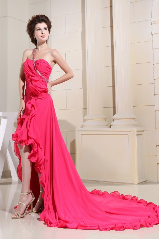 Court Train Sleeveless Beading One-Shoulder Prom/Formal Evening Dresses 02020164 Court Train Sleeveless Beading One-Shoulder Prom/Formal Evening Dresses 02020164
