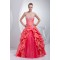 Ball Gown Floor-Length Ruffles Taffeta Organza Prom/Formal Evening Dresses 02020177