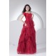 Floor-Length Satin Fine Netting Short Sleeve V-Neck Prom/Formal Evening Dresses 02020191