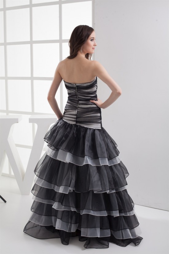 A-Line Strapess Sleeveless Beaded Long Prom/Formal Evening Dresses 02020200 A-Line Strapess Sleeveless Beaded Long Prom/Formal Evening Dresses 02020200
