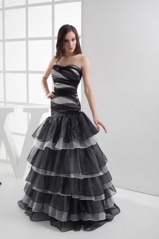 A-Line Strapess Sleeveless Beaded Long Prom/Formal Evening Dresses 02020200 A-Line Strapess Sleeveless Beaded Long Prom/Formal Evening Dresses 02020200
