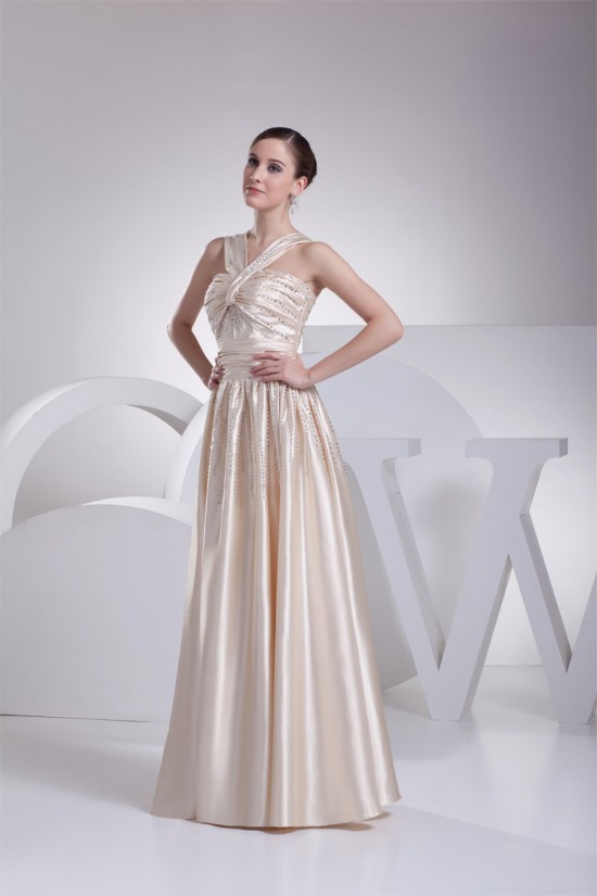 Halter A-Line Beading Sleeveless Silk like Satin Prom/Formal Evening Dresses 02020204 Halter A-Line Beading Sleeveless Silk like Satin Prom/Formal Evening Dresses 02020204