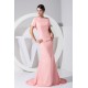 Hollow Back Satin Chiffon Puddle Train Short Sleeve Long Pink Prom/Formal Evening Dresses 02020211 Hollow Back Satin Chiffon Puddle Train Short Sleeve Long Pink Prom/Formal Evening Dresses 02020211