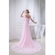 Off-the-Shoulder Sheath/Column Long Pink Chiffon Prom/Formal Evening Dresses 02020225