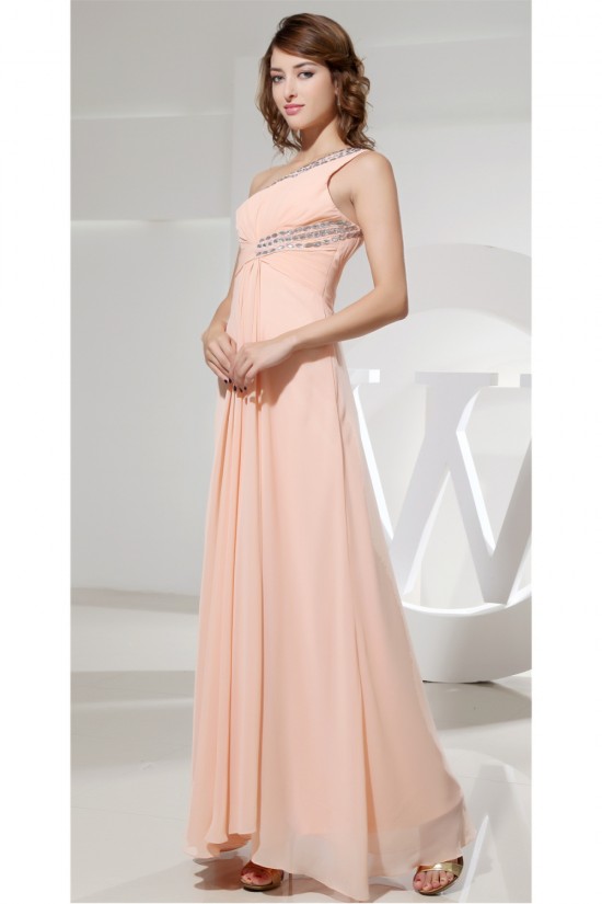 A-Line One-Shoulder Chiffon Long Prom/Formal Evening Dresses 02020228 A-Line One-Shoulder Chiffon Long Prom/Formal Evening Dresses 02020228