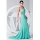 Trumpet/Mermaid One-Shoulder Beading Puddle Train Sleeveless Prom/Formal Evening Dresses 02020231