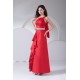 One-Shoulder Taffeta Floor-Length Sheath/Column Long Red Prom/Formal Evening Dresses 02020238 One-Shoulder Taffeta Floor-Length Sheath/Column Long Red Prom/Formal Evening Dresses 02020238