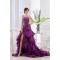 Puddle Train Beading A-Line Straps Satin Prom/Formal Evening Dresses 02020245