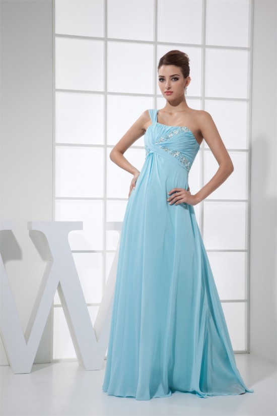 Empire Chiffon One-Shoulder Long Evening Formal Bridesmaid Maternity Dresses 02020250 Empire Chiffon One-Shoulder Long Evening Formal Bridesmaid Maternity Dresses 02020250