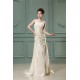 Ruched Lace Silk like Satin Square Court Train Prom/Formal Evening Dresses 02020251