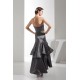 Ruched Taffeta Silk like Satin Netting Ankle-Length Prom/Formal Evening Dresses 02020252