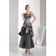 Ruched Taffeta Silk like Satin Netting Ankle-Length Prom/Formal Evening Dresses 02020252