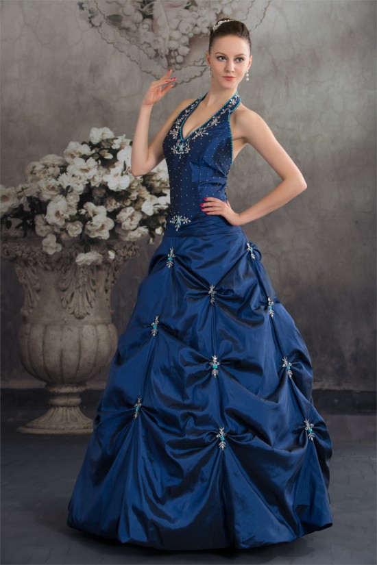 Ball Gown Halter Ruffles Sleeveless Taffeta Prom/Formal Evening Dresses 02020262 Ball Gown Halter Ruffles Sleeveless Taffeta Prom/Formal Evening Dresses 02020262