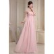 Empire Sleeveless Long Pink Chiffon Floor-Length Prom Evening Maternity Formal Evening Dresses 02020264