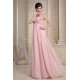 Empire Sleeveless Long Pink Chiffon Floor-Length Prom Evening Maternity Formal Evening Dresses 02020264