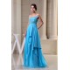 A-Line Strapless Beading Long Blue Floor-Length Prom Evening Formal Dresses 02020265