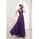 A-Line Halter Long Purple Chiffon Prom/Formal Evening Bridesmaid Dresses 02020268