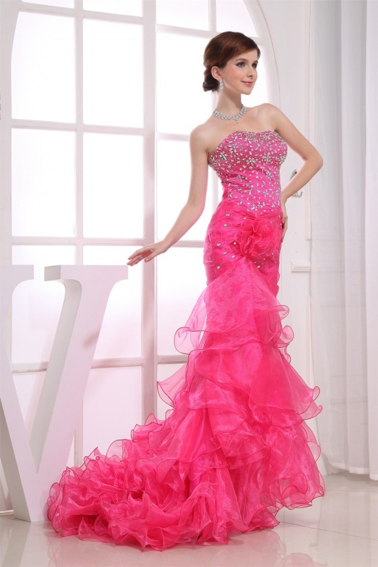 Trumpet/Mermaid Asymmetrical Beaded Long Prom/Formal Evening Dresses 02020270 Trumpet/Mermaid Asymmetrical Beaded Long Prom/Formal Evening Dresses 02020270