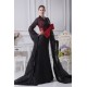 Long Black V-Neck Bows Prom/Formal Evening Dresses 02020276 Long Black V-Neck Bows Prom/Formal Evening Dresses 02020276