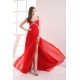 Sheath/Column Brush Sweep Train Sleeveless Long Red Chiffon Prom/Formal Evening Dresses 02020289 Sheath/Column Brush Sweep Train Sleeveless Long Red Chiffon Prom/Formal Evening Dresses 02020289