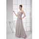 A-Line Strapless Chiffon Ruched Long Prom/Formal Evening Dresses 02020290