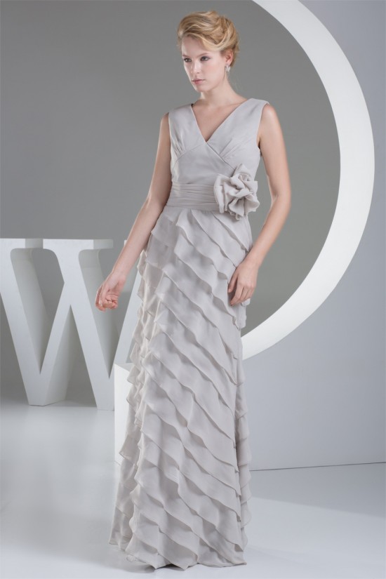 Sheath/Column Chiffon V-Neck Sleeveless Prom/Formal Evening Dresses 02020293 Sheath/Column Chiffon V-Neck Sleeveless Prom/Formal Evening Dresses 02020293