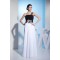 Sheath/Column One-Shoulder Black White Floor-Length Evening Formal Bridesmaid Dresses 02020298