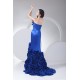 Long Blue Strapless Ruffles Prom/Formal Evening Dresses 02020300 Long Blue Strapless Ruffles Prom/Formal Evening Dresses 02020300