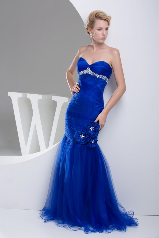Trumpet/Mermaid Sweetheart Sleeveless Long Blue Prom/Formal Evening Dresses 02020315 Trumpet/Mermaid Sweetheart Sleeveless Long Blue Prom/Formal Evening Dresses 02020315