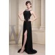 Beaded Long Black Brush Sweep Train Beading Scoop Prom/Formal Evening Dresses 02020342 Beaded Long Black Brush Sweep Train Beading Scoop Prom/Formal Evening Dresses 02020342