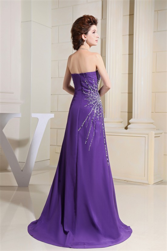 Sleeveless Chiffon Beading Long Purple Prom/Formal Evening Dresses 02020351 Sleeveless Chiffon Beading Long Purple Prom/Formal Evening Dresses 02020351