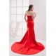 Mermaid/Trumpet Strapless Beaded Long Red Prom/Formal Evening Dresses 02020356