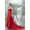 Criss Cross Sweetheart Taffeta Organzan Long Red Prom/Formal Evening Dresses 02020358