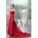 Criss Cross Sweetheart Taffeta Organzan Long Red Prom/Formal Evening Dresses 02020358