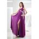 A-Line One-Shoulder Sleeveless Floor-Length Purple Prom/Formal Evening Maternity Dresses 02020359