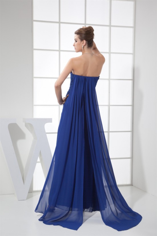 Sheath/Column Floor-Length Ruffles Chiffon Long Blue Prom/Formal Evening Dresses 02020365 Sheath/Column Floor-Length Ruffles Chiffon Long Blue Prom/Formal Evening Dresses 02020365