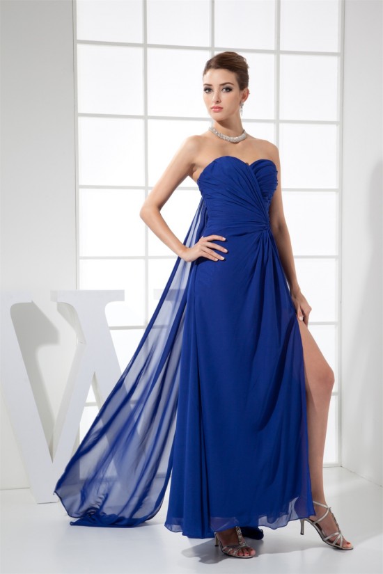 Sheath/Column Floor-Length Ruffles Chiffon Long Blue Prom/Formal Evening Dresses 02020365 Sheath/Column Floor-Length Ruffles Chiffon Long Blue Prom/Formal Evening Dresses 02020365
