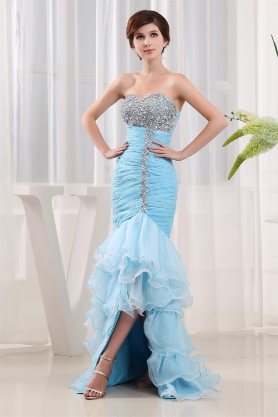 Trumpet/Mermaid Sweetheart Floor-Length Beading Long Blue Prom/Formal Evening Dresses 02020368